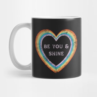 Rainbow Heart - Retro Vibe - Autism Awareness Mug